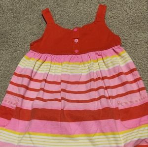 Carter's Dress 24m Red Pink yellow white stripes with bloomers - great condition